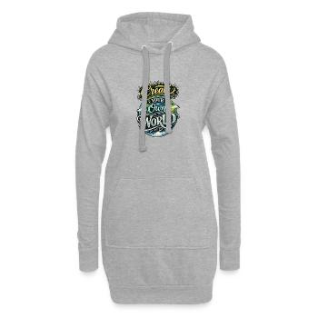Créez votre propre monde – Créativité en lettrage à la main - Sweat-shirt à capuche long Femme - gris chiné - Devant