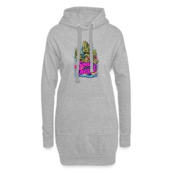 Sour Diesel - Hoodie-Kleid - Grau meliert - Vorne