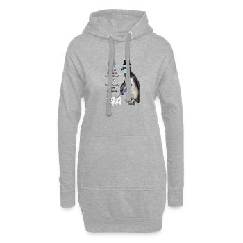 Zahnreinigung, witzige Deko Wartezimmer, Praxis - Hoodie-Kleid - Grau meliert - Vorne