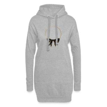 Kreis Schleife Schwarz Gold - Hoodie-Kleid - Grau meliert - Vorne