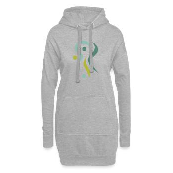 yoga_design_2 - Sweat-shirt à capuche long Femme - gris chiné - Devant