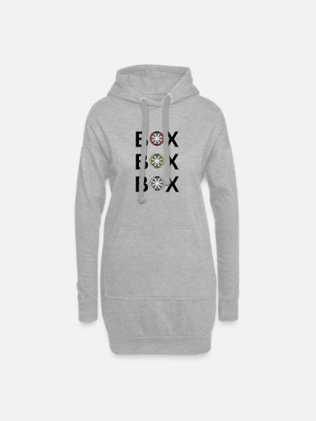 BOX BOX BOX - Hoodie Dress - heather grey