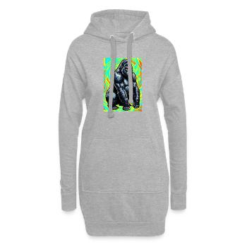 Gorilla - Hoodie-Kleid - Grau meliert - Vorne