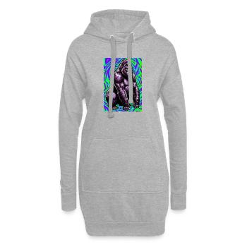 Gorilla - Hoodie-Kleid - Grau meliert - Vorne