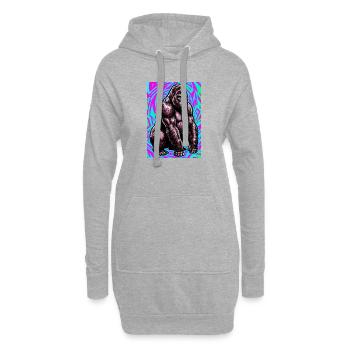 Gorilla - Hoodie-Kleid - Grau meliert - Vorne