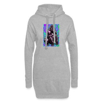 Gorilla - Hoodie-Kleid - Grau meliert - Vorne
