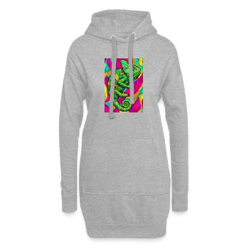chameleon - Hoodie Dress - heather grey - Front