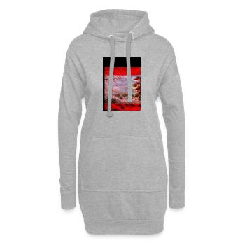 Kirschblütenpagode Szene - Hoodie-Kleid - Grau meliert - Vorne