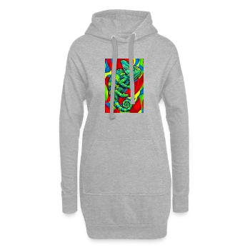 Chamäleon - Hoodie-Kleid - Grau meliert - Vorne