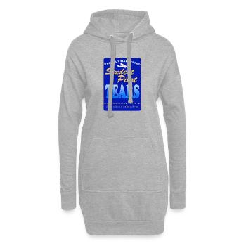Schülerpiloten-Tränen - Hoodie-Kleid - Grau meliert - Vorne