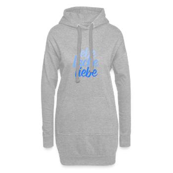 Lebe Lache Liebe – Lebensfreude  - Hoodie-Kleid - Grau meliert - Vorne