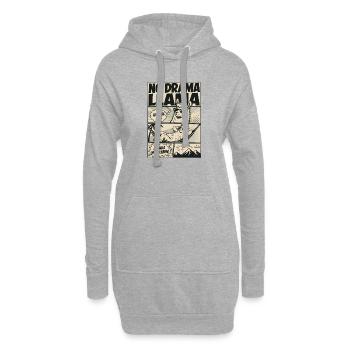 No Drama Llama Vintage Comic Alpaka - Hoodie-Kleid - Grau meliert - Vorne