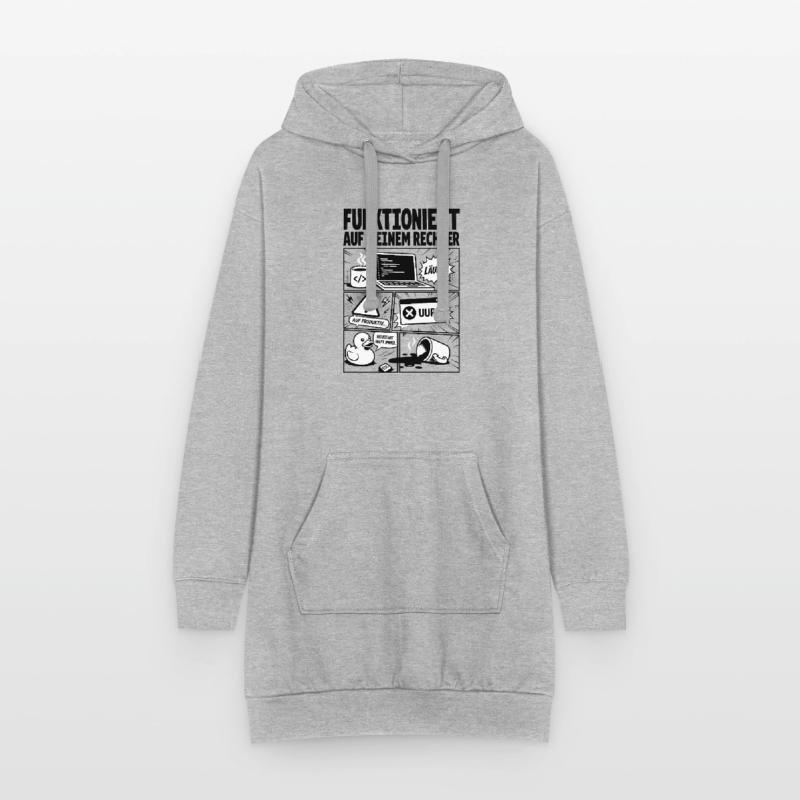 Läuft Coding Comic Design Hoodie-Kleid