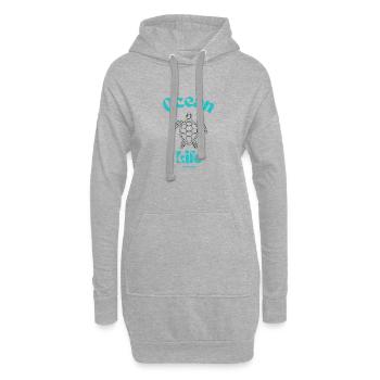 T-shirt Ocean Life Turtle - Sweat-shirt à capuche long Femme - gris chiné - Devant
