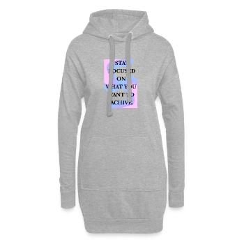 Bleib fokussiert auf dein Ziel - Hoodie-Kleid - Grau meliert - Vorne