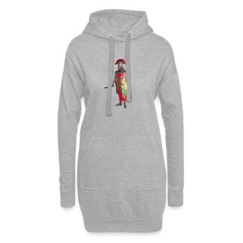 Centurion romain – Guerrier de l’Empire romain - Sweat-shirt à capuche long Femme - gris chiné - Devant