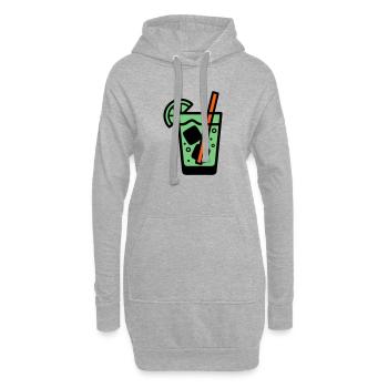 Cocktail Glass Summer Drink Vacances de garçon pour filles - Sweat-shirt à capuche long Femme - gris chiné - Devant