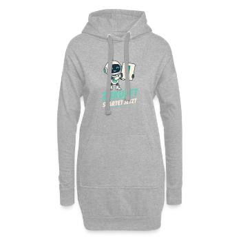 Zukunftsroboter 1 Start Jetzt - Hoodie-Kleid - Grau meliert - Vorne
