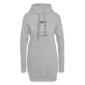 Maxwells Gleichungen - Hoodie-Kleid - Grau meliert - Vorne