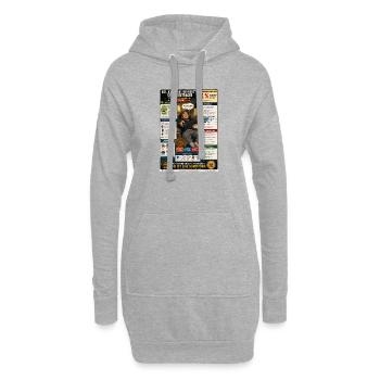 Ich schaue nur kurz – Prokrastination - Hoodie-Kleid - Grau meliert - Vorne