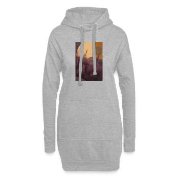 Herbstmosaik - Hoodie-Kleid - Grau meliert - Vorne