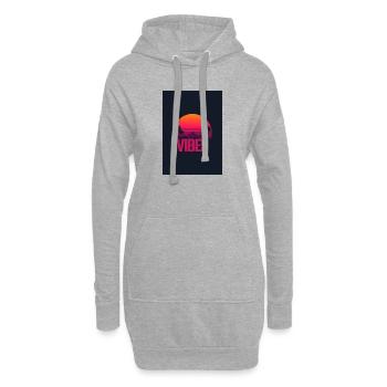 Retro Sonnenuntergang Vibes 80er Style - Hoodie-Kleid - Grau meliert - Vorne