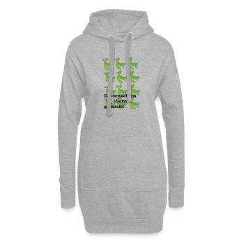 Erbsenzaehlen_leicht_gemacht - Hoodie-Kleid - Grau meliert - Vorne