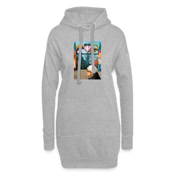 Surprise Mthfcker - Hoodie Dress - heather grey - Front