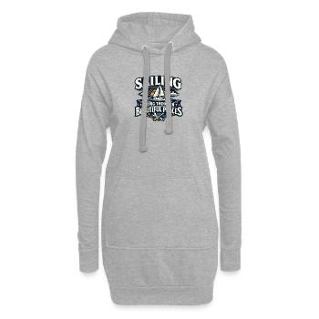 Sailing Repairs - Hoodie Dress - heather grey - Front