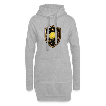 Couronne de bouclier de tennis - Sweat-shirt à capuche long Femme - gris chiné - Devant