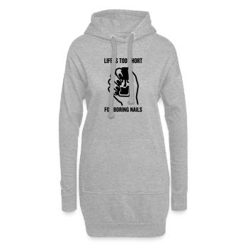 Conception des ongles et ongles - Sweat-shirt à capuche long Femme - gris chiné - Devant