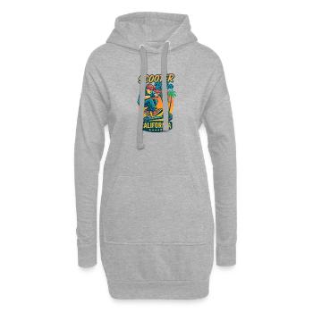 Empreinte arrière : Trottinette Freestyle Scooter - Sweat-shirt à capuche long Femme - gris chiné - Devant