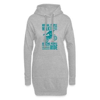Moto Motocross Bike Racing Motorsport - Sweat-shirt à capuche long Femme - gris chiné - Devant