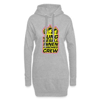 Junggesellinnenabschied Crew Einhorn Lustig - Hoodie-Kleid - Grau meliert - Vorne
