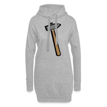 Tool handyman - Werkzeug Handwerker - Hammer - Hoodie-Kleid - Grau meliert - Vorne
