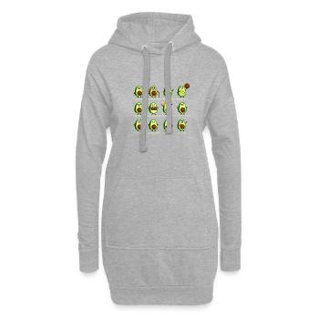12 Avocados - Hoodie-Kleid - Grau meliert - Vorne