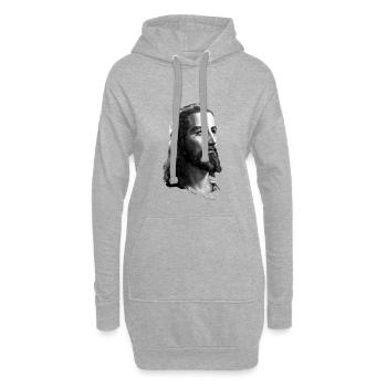 CROIRE. - Sweat-shirt à capuche long Femme - gris chiné - Devant