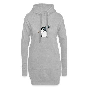 Moin Möwe Beanie Kopf Nordsee Mütze Hamburg blau - Hoodie-Kleid - Grau meliert - Vorne