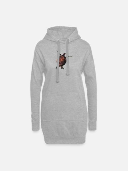 Polygon Schildkröte – World Turtle Day - Hoodie Dress - heather grey