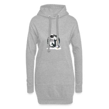 Astronaute dans l'espace - Sweat-shirt à capuche long Femme - gris chiné - Devant
