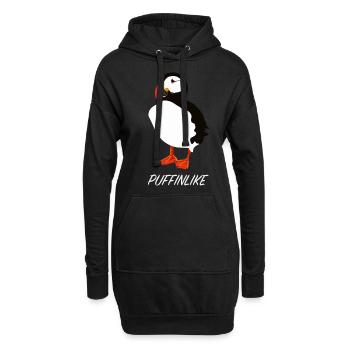 Papageientaucher Puffin Puff - Hoodie-Kleid - Schwarz - Vorne