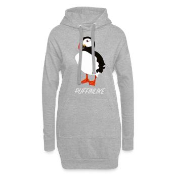 Papageientaucher Puffin Puff - Hoodie-Kleid - Grau meliert - Vorne