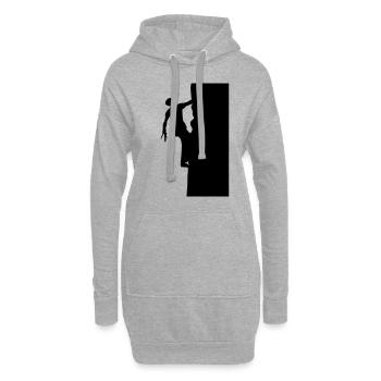 Klettern Berg climbing - Hoodie-Kleid - Grau meliert - Vorne