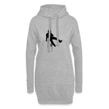 1000_ropeclimbing_mann_oh - Hoodie-Kleid - Grau meliert - Vorne