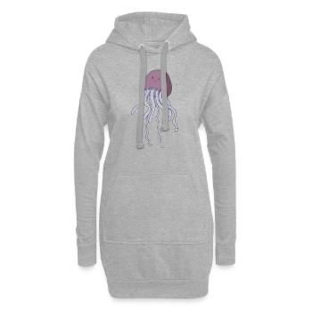 Qualle - Hoodie-Kleid - Grau meliert - Vorne