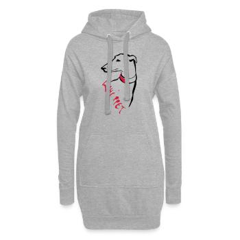 Whippet - Hoodie-Kleid - Grau meliert - Vorne