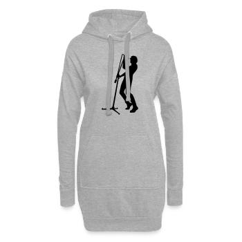 Sänger - Hoodie-Kleid - Grau meliert - Vorne