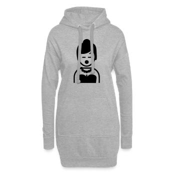 Sängerin - Hoodie-Kleid - Grau meliert - Vorne