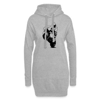 Moto-GP Racing - Hoodie-Kleid - Grau meliert - Vorne