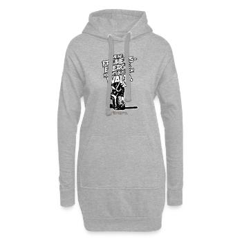 Holzfäller Spruch Freiheitsenergie - Hoodie-Kleid - Grau meliert - Vorne